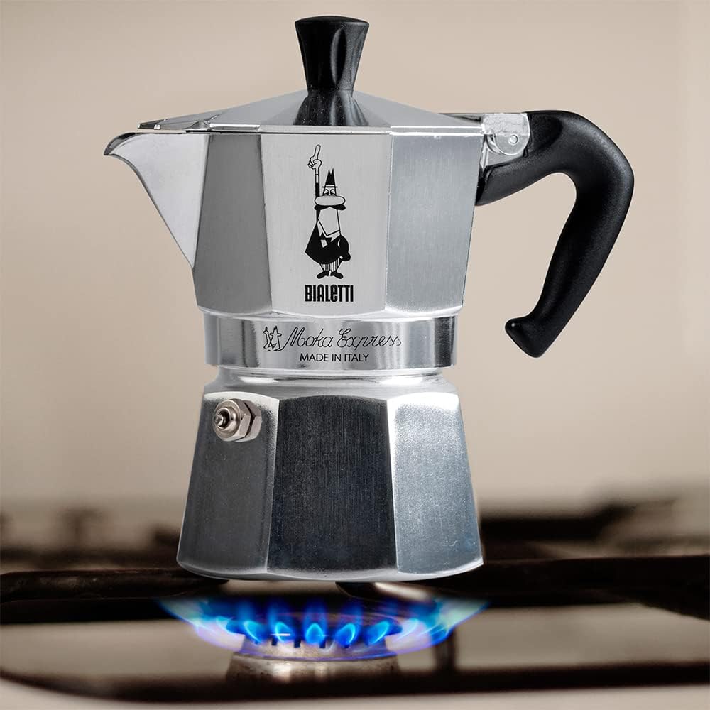 Bialetti Moka Express Coffee Maker, 18 Cups, Anti-Scald Handle, Not Suitable for Induction, 18 Cups (800 ml), Aluminium