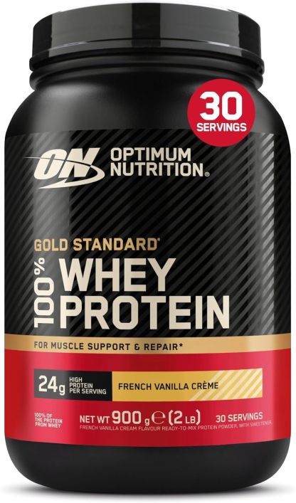 Optimum Nutrition Gold Standard 100% Whey, Protein Powder, Double Chocolate Flavour, 900 g, 29 Servings