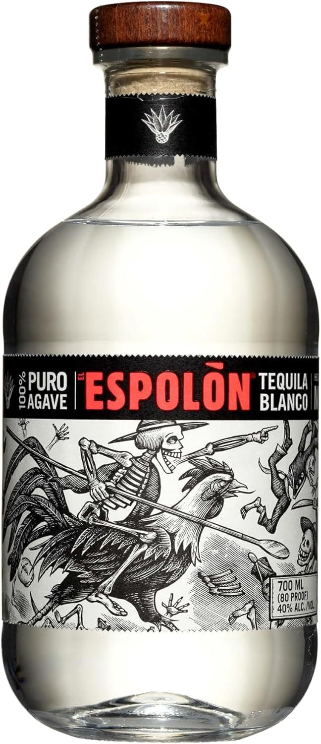 Espolòn Tequila Blanco 70 cl 100% Mexican Agave with Sweet Agave Aroma and Notes of Pepper, Vanilla and Spices, 40% Vol