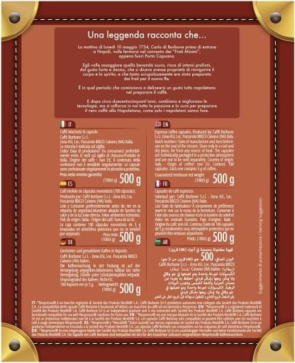 Caffè Borbone Respresso, Miscela Blu - 100 Capsule - Compatibili con le Macchine ad uso domestico Nespresso *