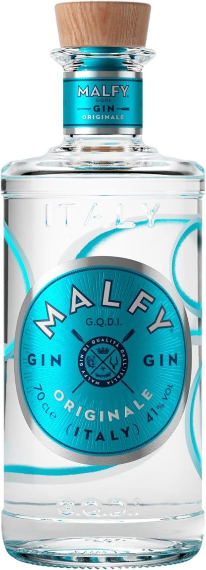 Malfy Gin Rosa, Premium Italian Gin Citrus and Intense, Infused with 9 Botanical Infusion of Sicilian Grapefruit, Vol 41%, 70CL