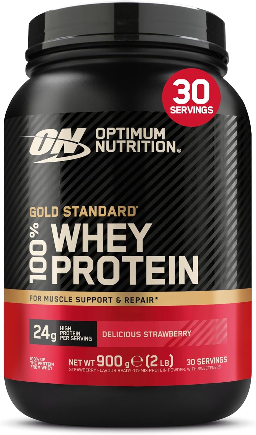 Optimum Nutrition Gold Standard 100% Whey, Protein Powder, Double Chocolate Flavour, 900 g, 29 Servings