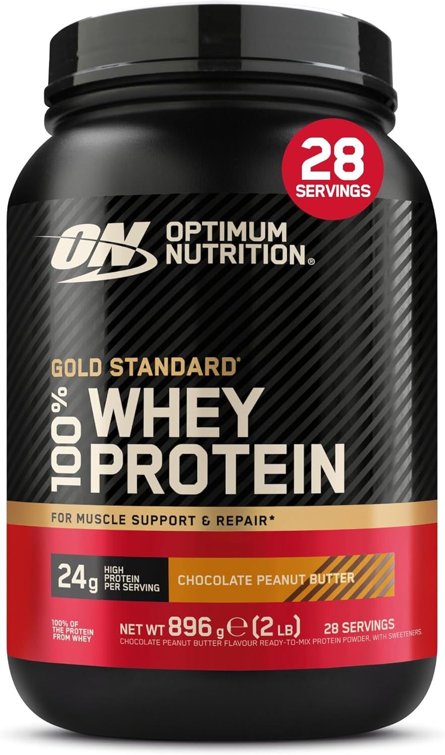 Optimum Nutrition Gold Standard 100% Whey, Protein Powder, Double Chocolate Flavour, 900 g, 29 Servings