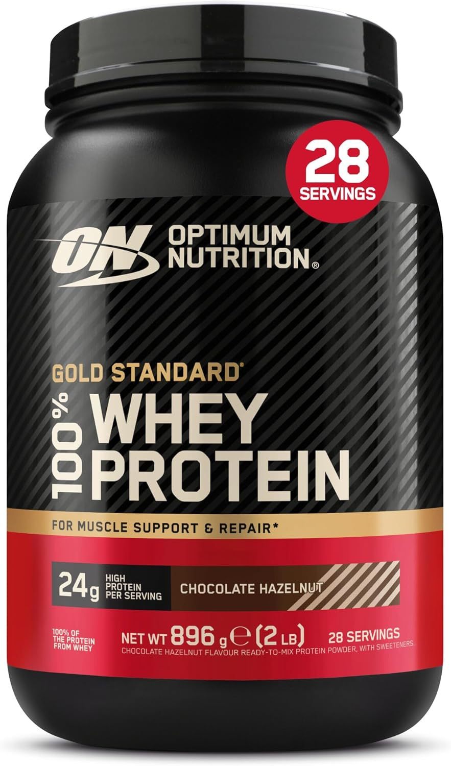 Optimum Nutrition Gold Standard 100% Whey, Protein Powder, Double Chocolate Flavour, 900 g, 29 Servings