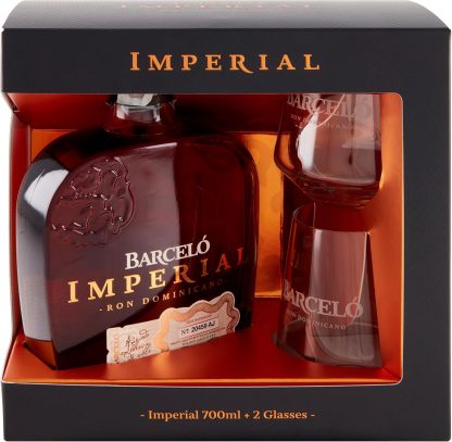 Ron Barceló Imperial - 700ml Bottle of Amber Rum, Naturally Aged up to 10 Years in Oak Barrique, Dominican Rum 100% Sugar Cane Juice