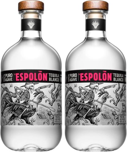 Espolòn Tequila Blanco 70 cl 100% Mexican Agave with Sweet Agave Aroma and Notes of Pepper, Vanilla and Spices, 40% Vol