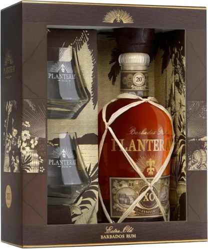 Planteray Rum Xo 20th Anniversary, 700 ml, Handcrafted and with Floral Notes, the Most Awarded of Barbados, Aged 20 Years Between the Caribbean and France, 40% Vol.