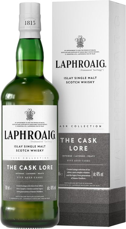 Laphroaig, Islay Single Malt Scotch Whisky 10 Years, 100% Malt Barley - 1 Bottle of 700 ml