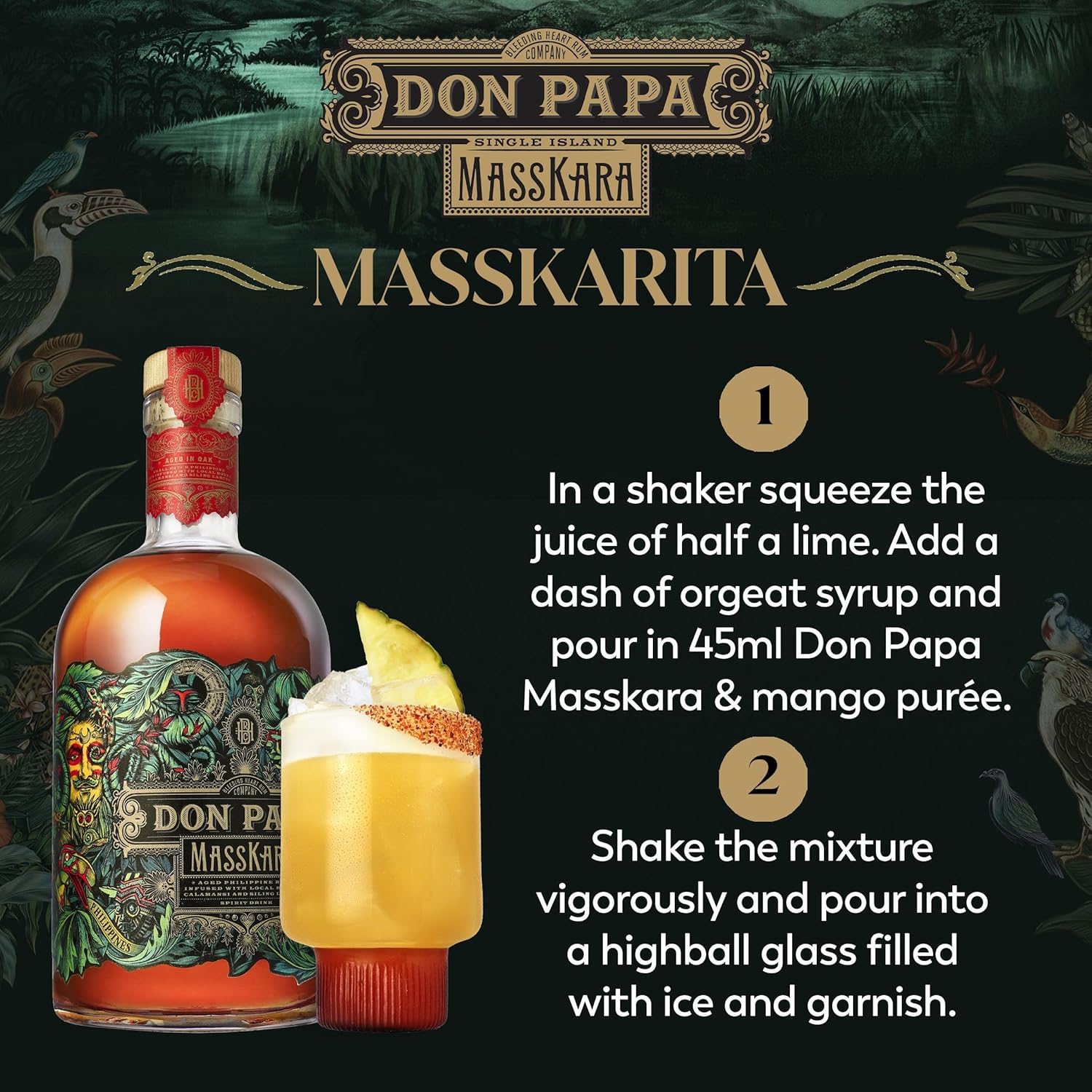 Don Papa Masskara Aged Philippine Rum 40% Vol. 0.7l