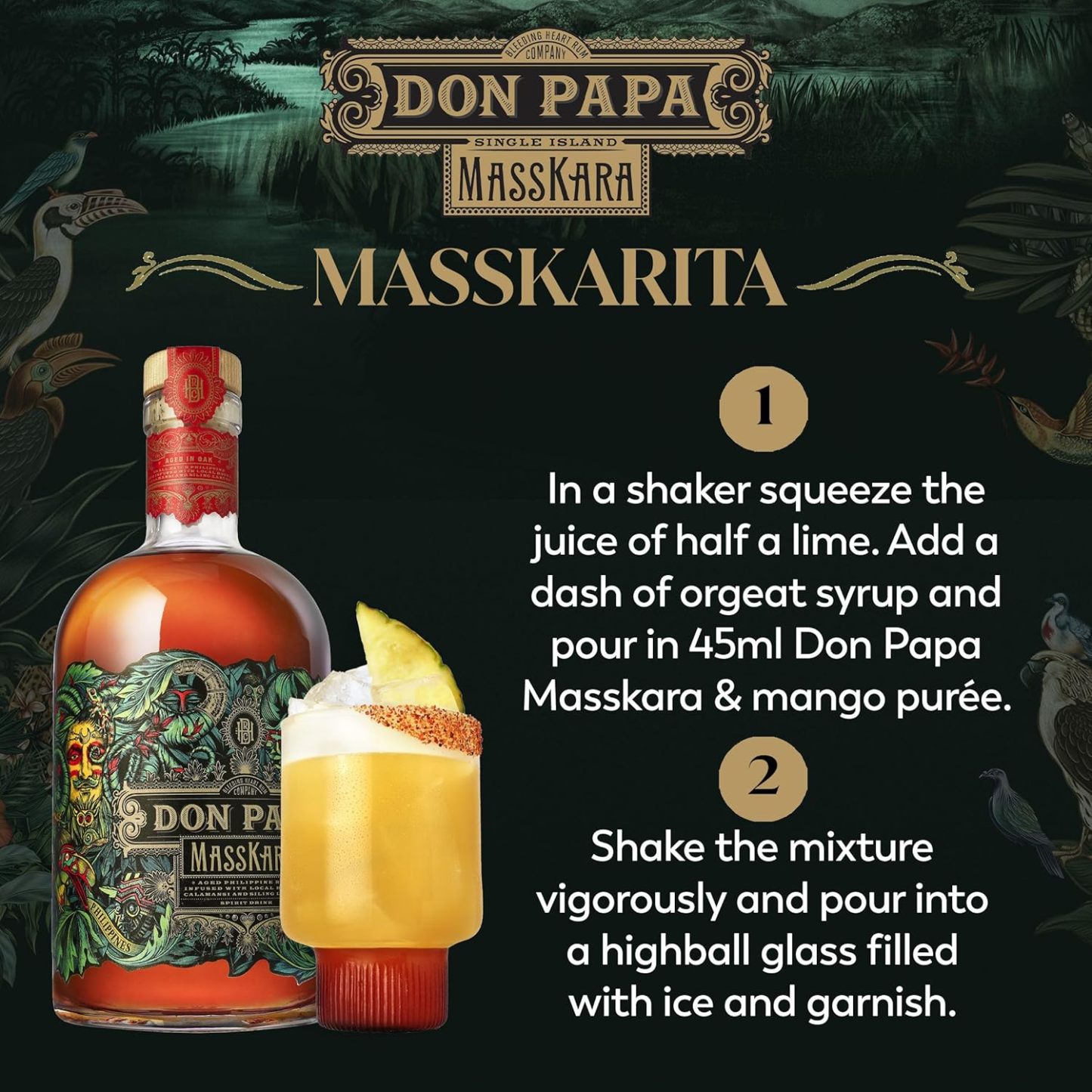 Don Papa Masskara Aged Philippine Rum 40% Vol. 0.7l
