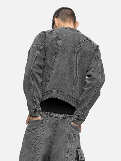 DENIM BIKER JACKET NOISE