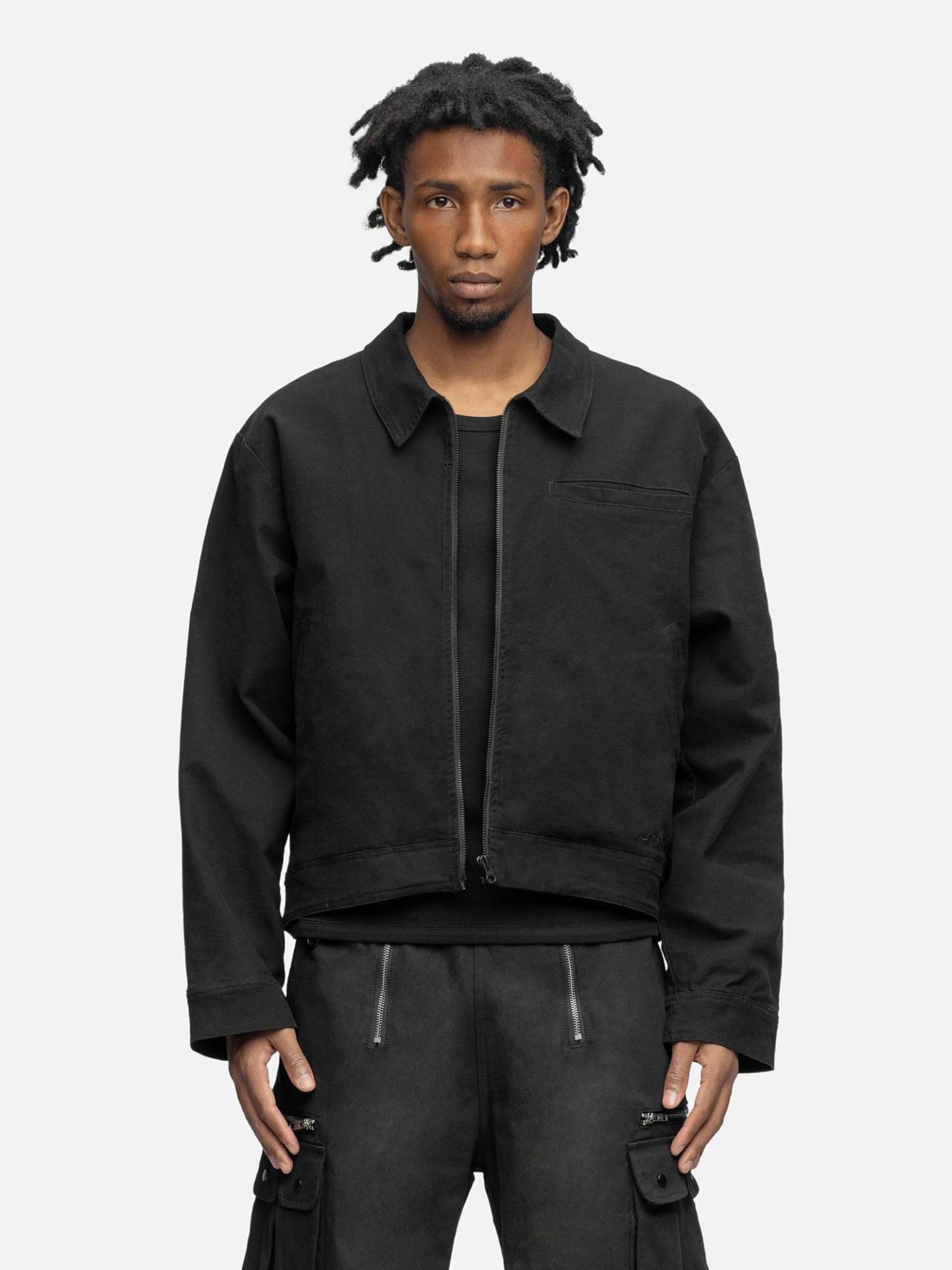 CANVAS JACKET WASHED BLACK
