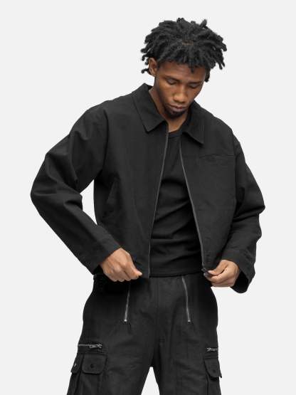 CANVAS JACKET WASHED BLACK