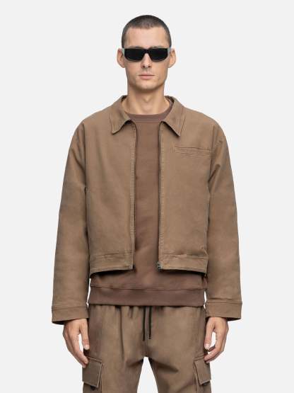 CANVAS JACKET WASHED BROWN