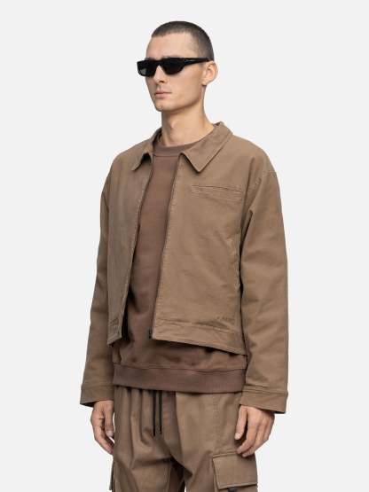 CANVAS JACKET WASHED BROWN