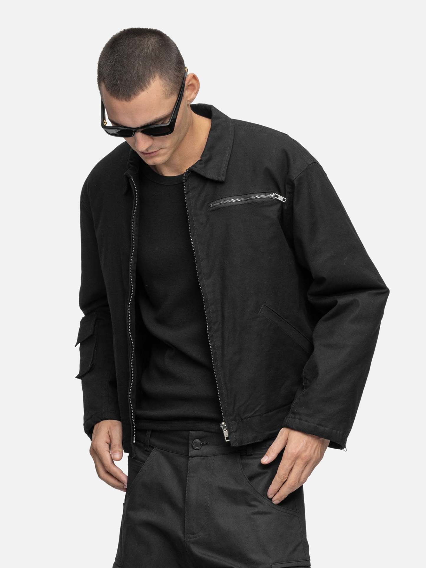 COTTON CANVAS JACKET BLACK