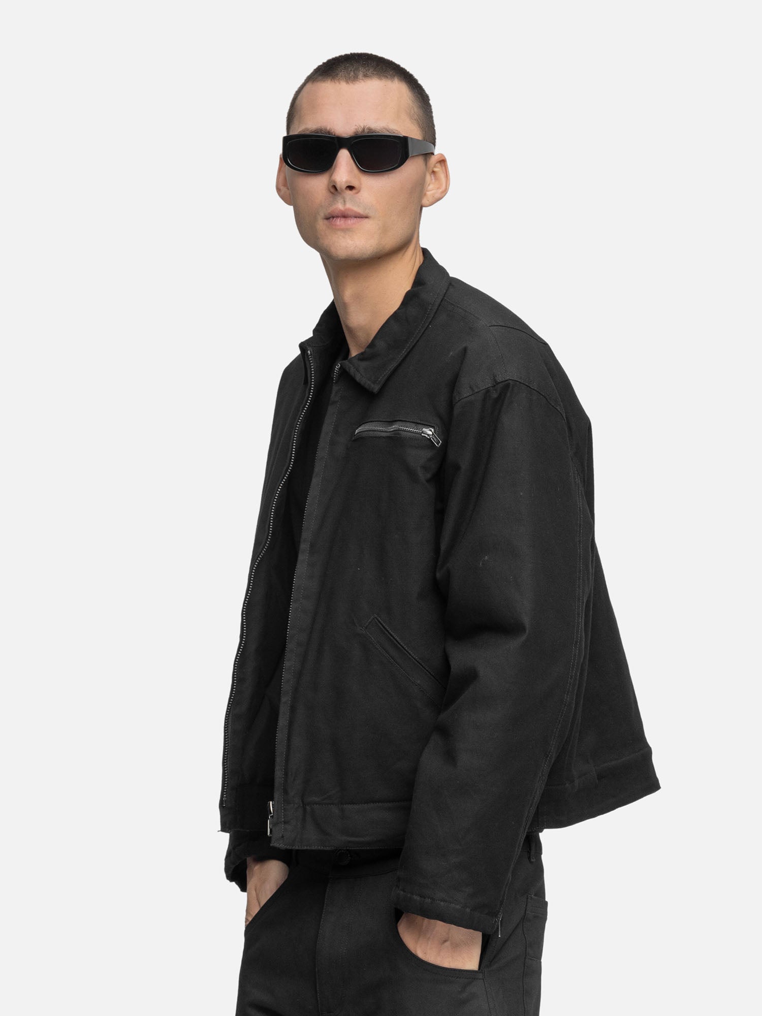 COTTON CANVAS JACKET BLACK