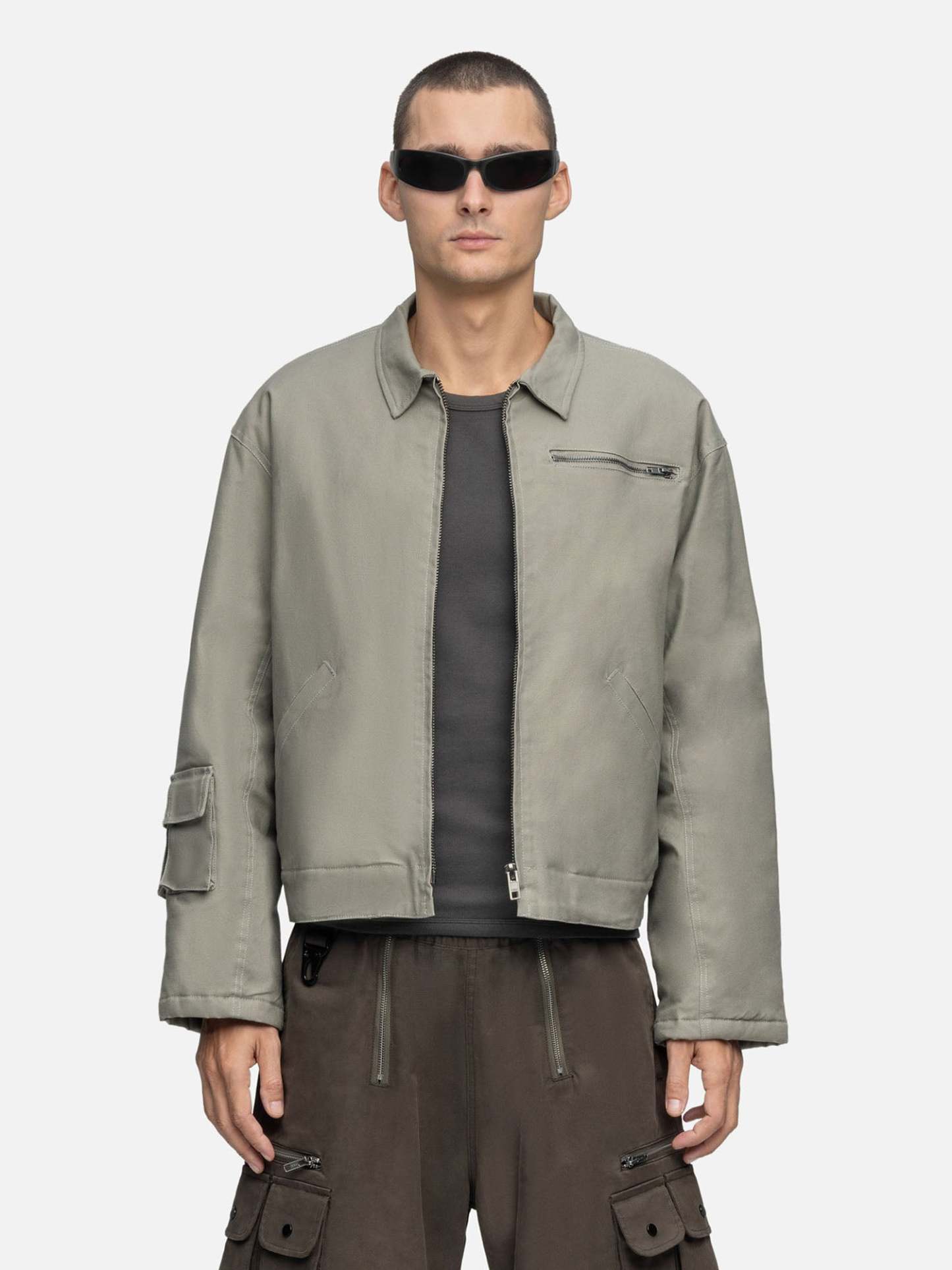 COTTON CANVAS JACKET THYME