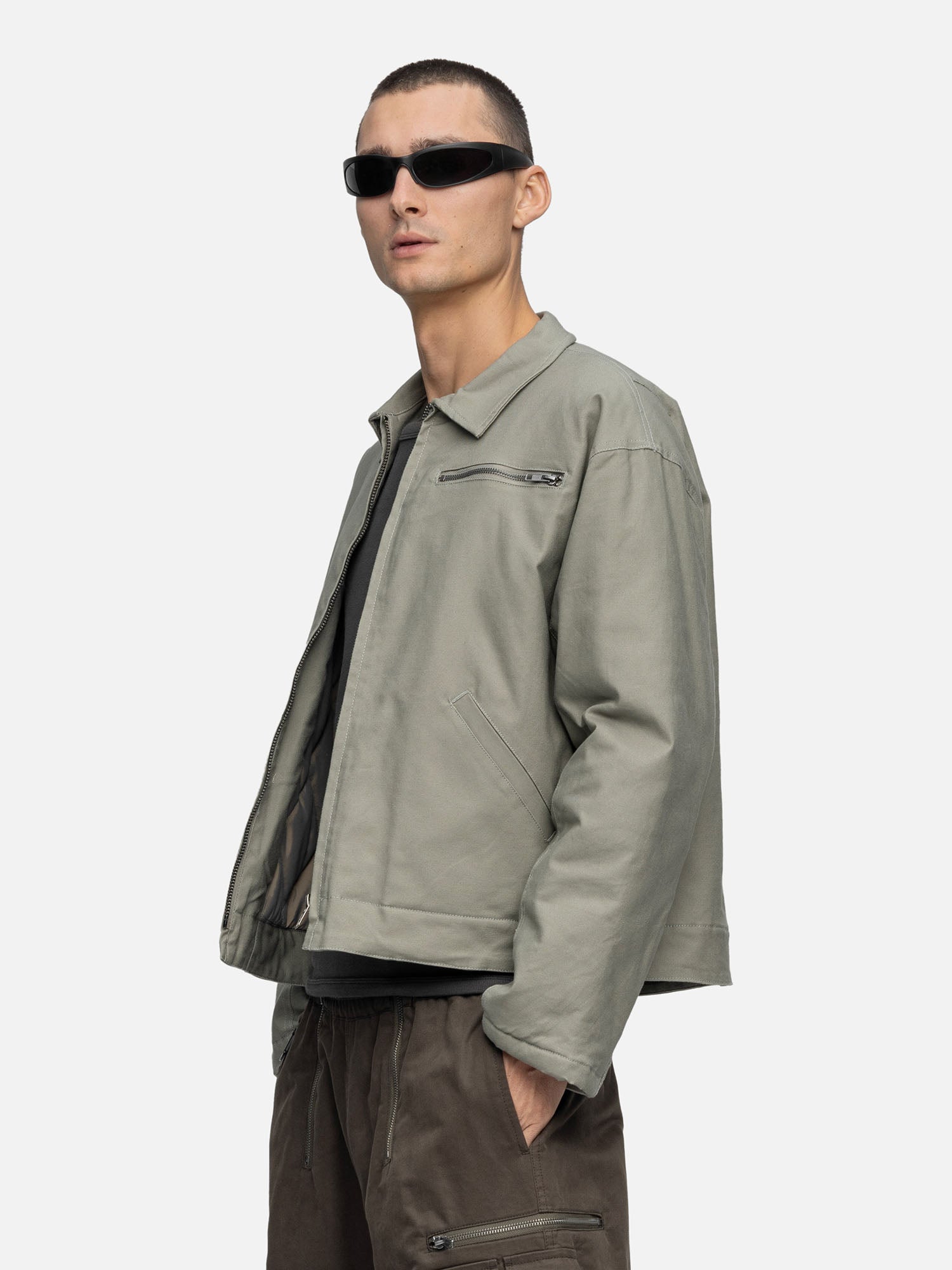 COTTON CANVAS JACKET THYME