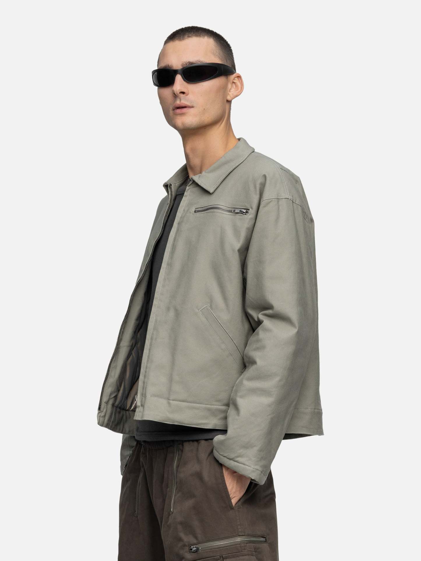 COTTON CANVAS JACKET THYME