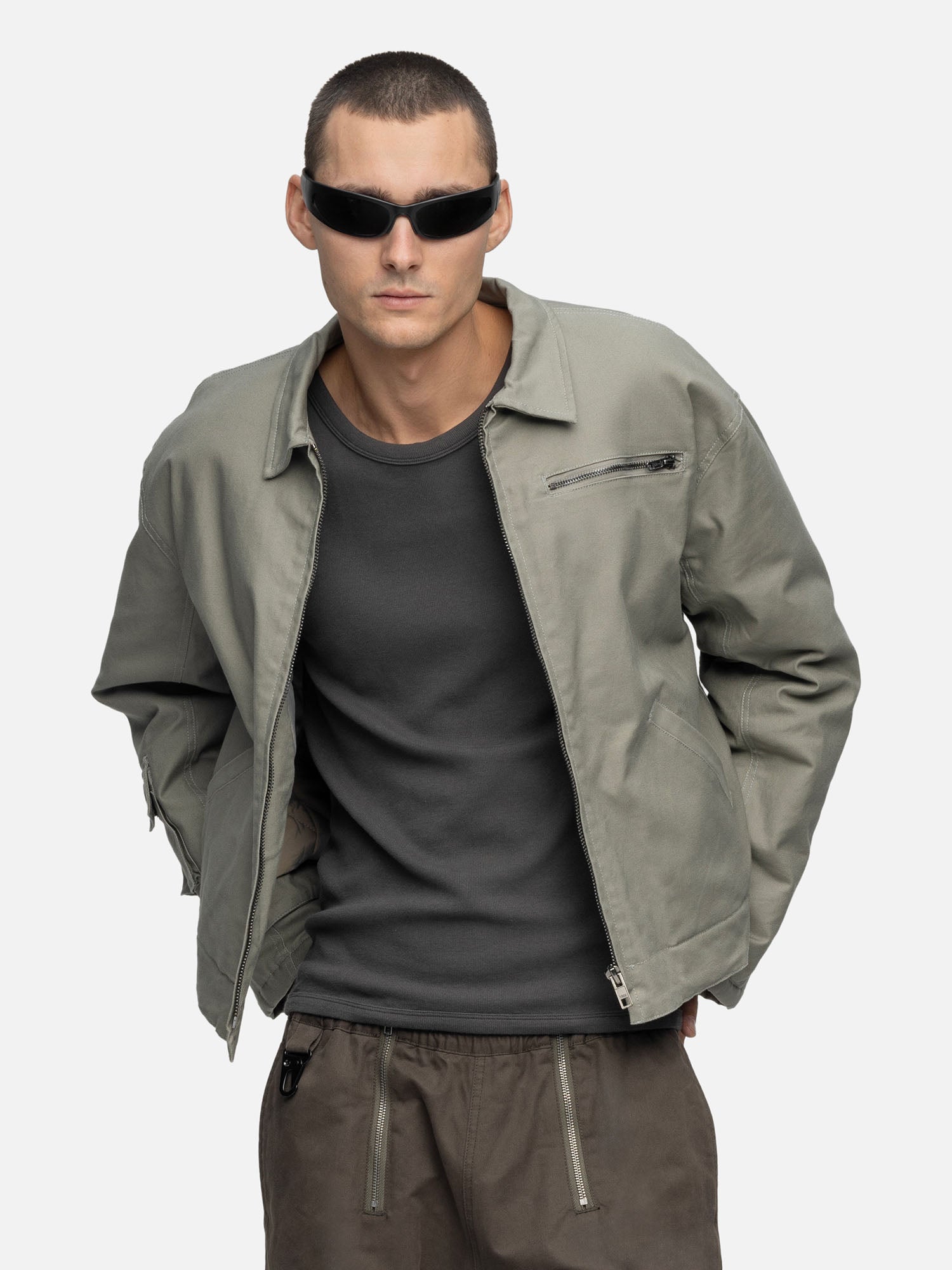 COTTON CANVAS JACKET THYME