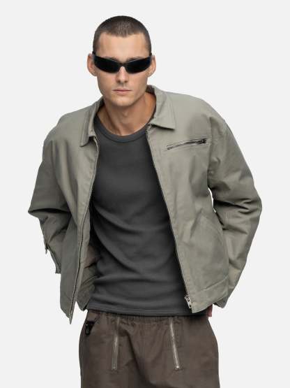 COTTON CANVAS JACKET THYME