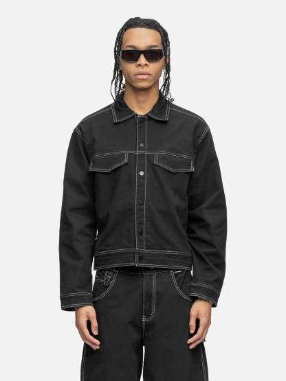 LINED CANVAS JACKET BLACK