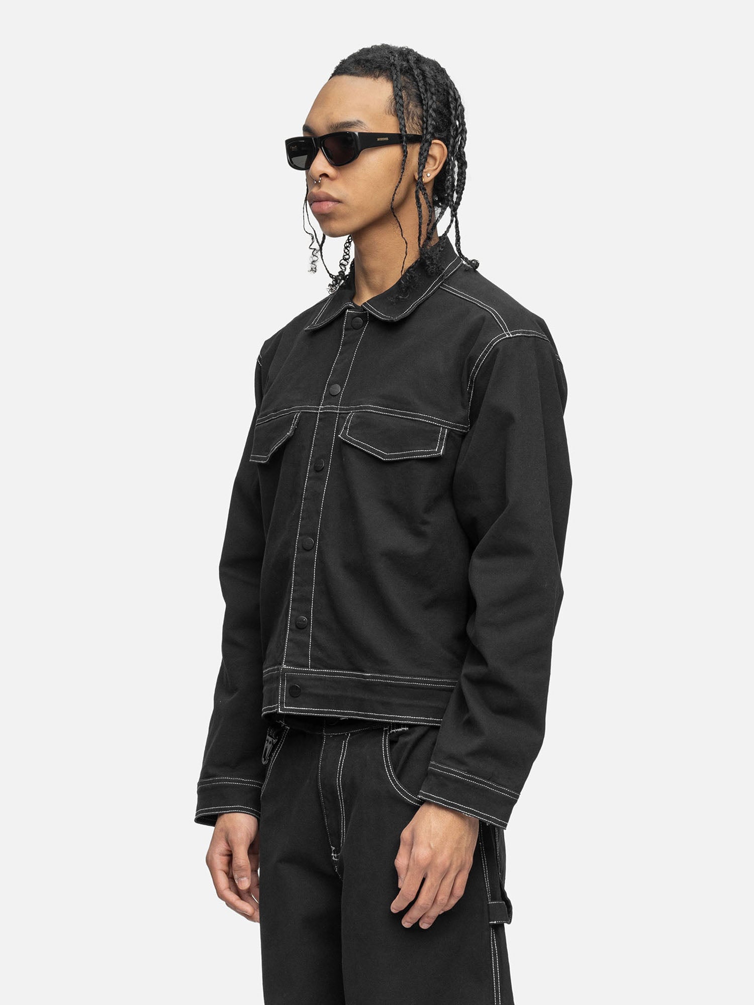 LINED CANVAS JACKET BLACK