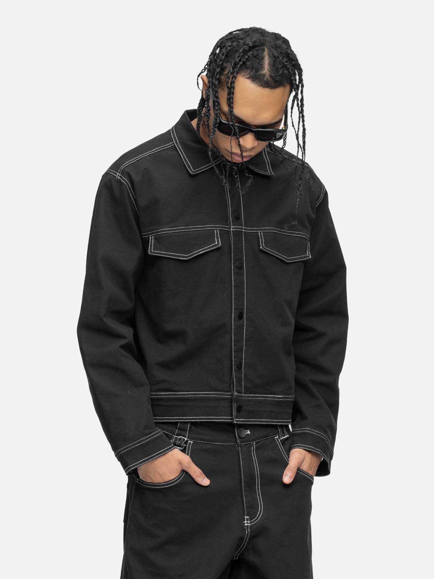 LINED CANVAS JACKET BLACK