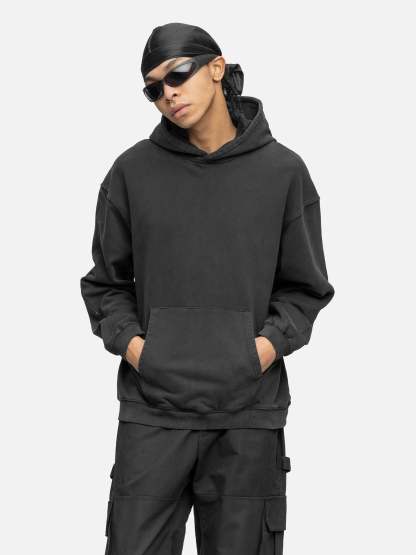 OVERSIZED HOODIE WASHED BLACK