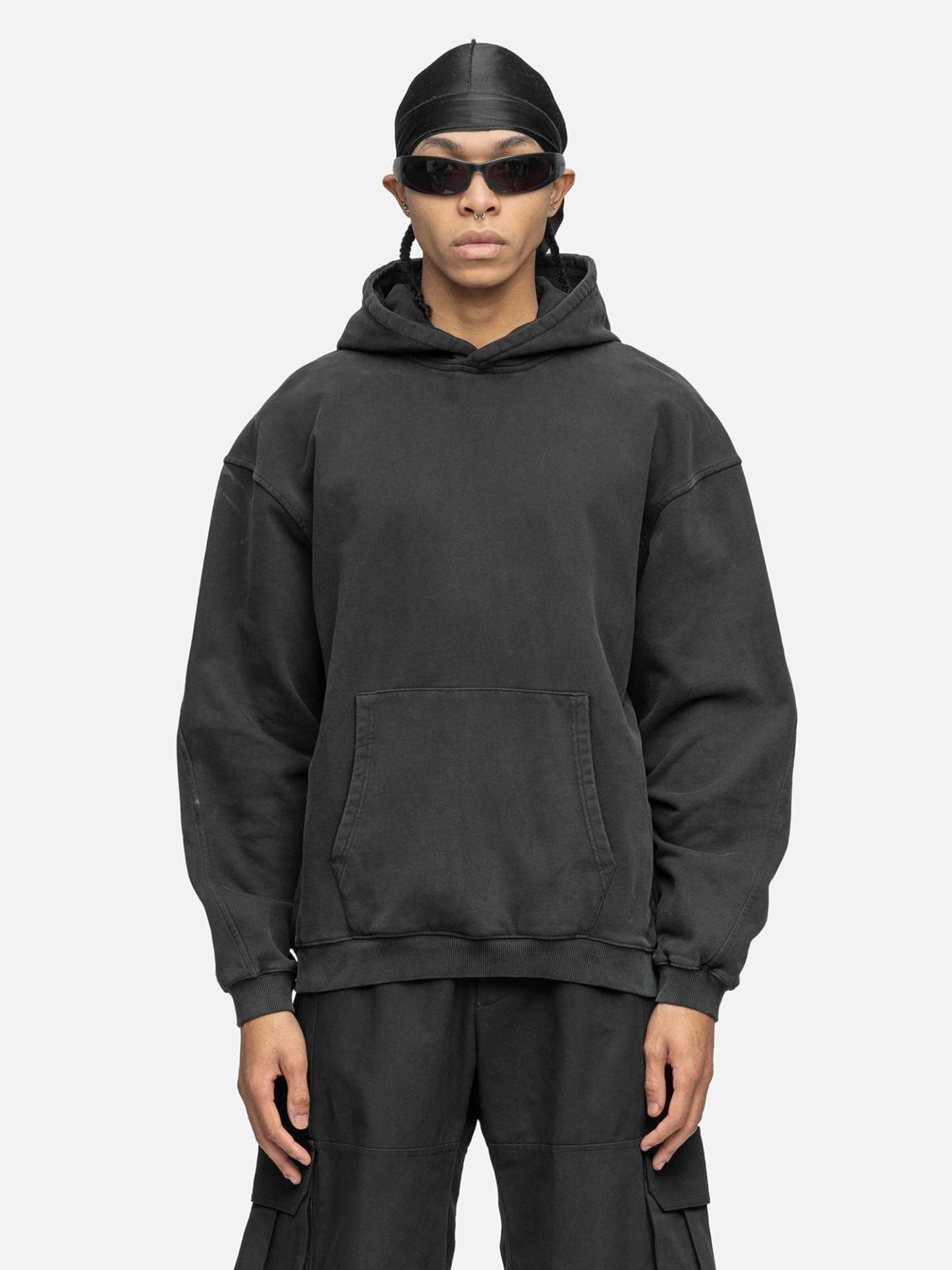 OVERSIZED HOODIE WASHED BLACK