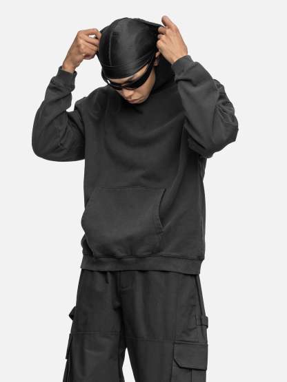 OVERSIZED HOODIE WASHED BLACK