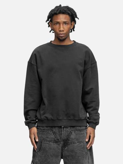 OVERSIZED SWEATSHIRT WASHED BLACK