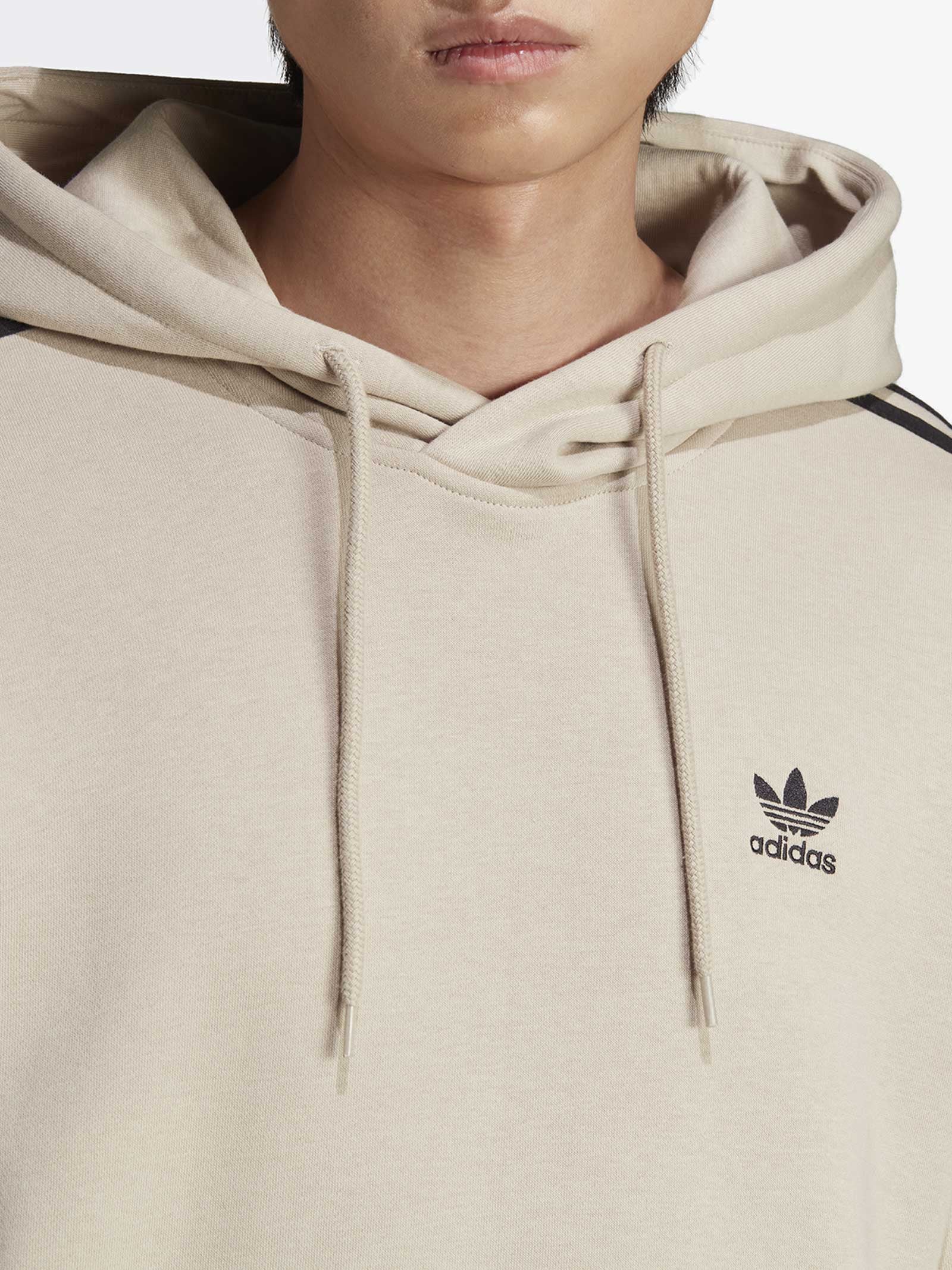 Herren-Hoodie „3-Stripes Crew Adicolor Classics“ IL2490, beige, aus Baumwolle