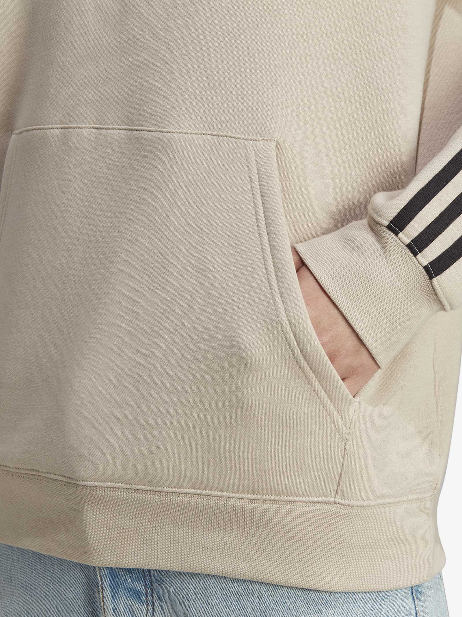 Herren-Hoodie „3-Stripes Crew Adicolor Classics“ IL2490, beige, aus Baumwolle