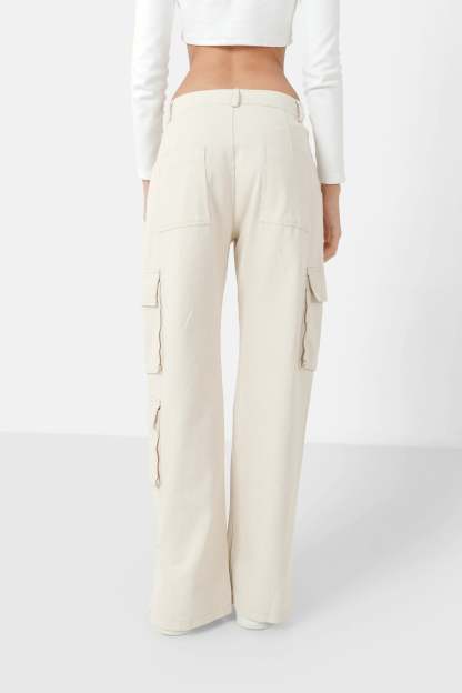 Straight cargo pants Beige
