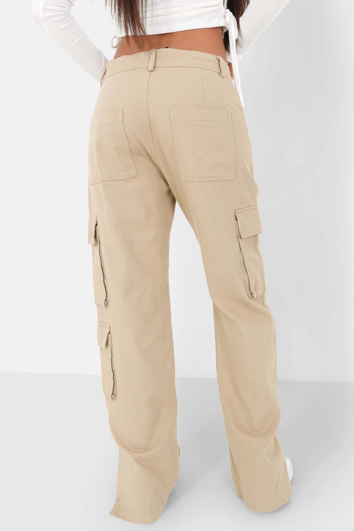 Straight cargo pants Beige