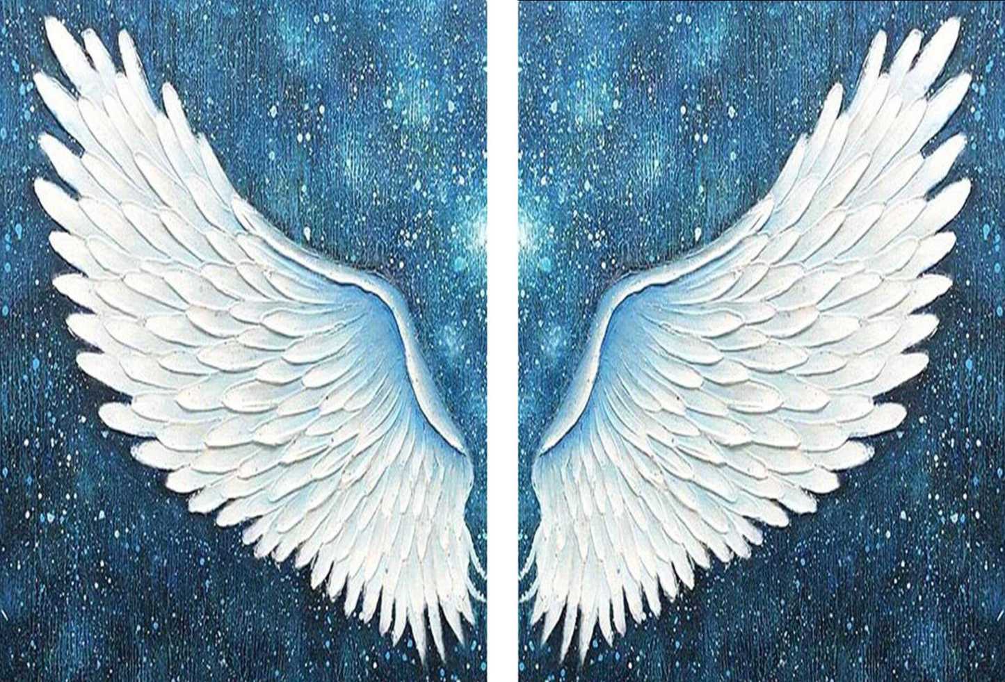 Angel wings 2pcs - Full Round Diamond Painting- 30x40cm