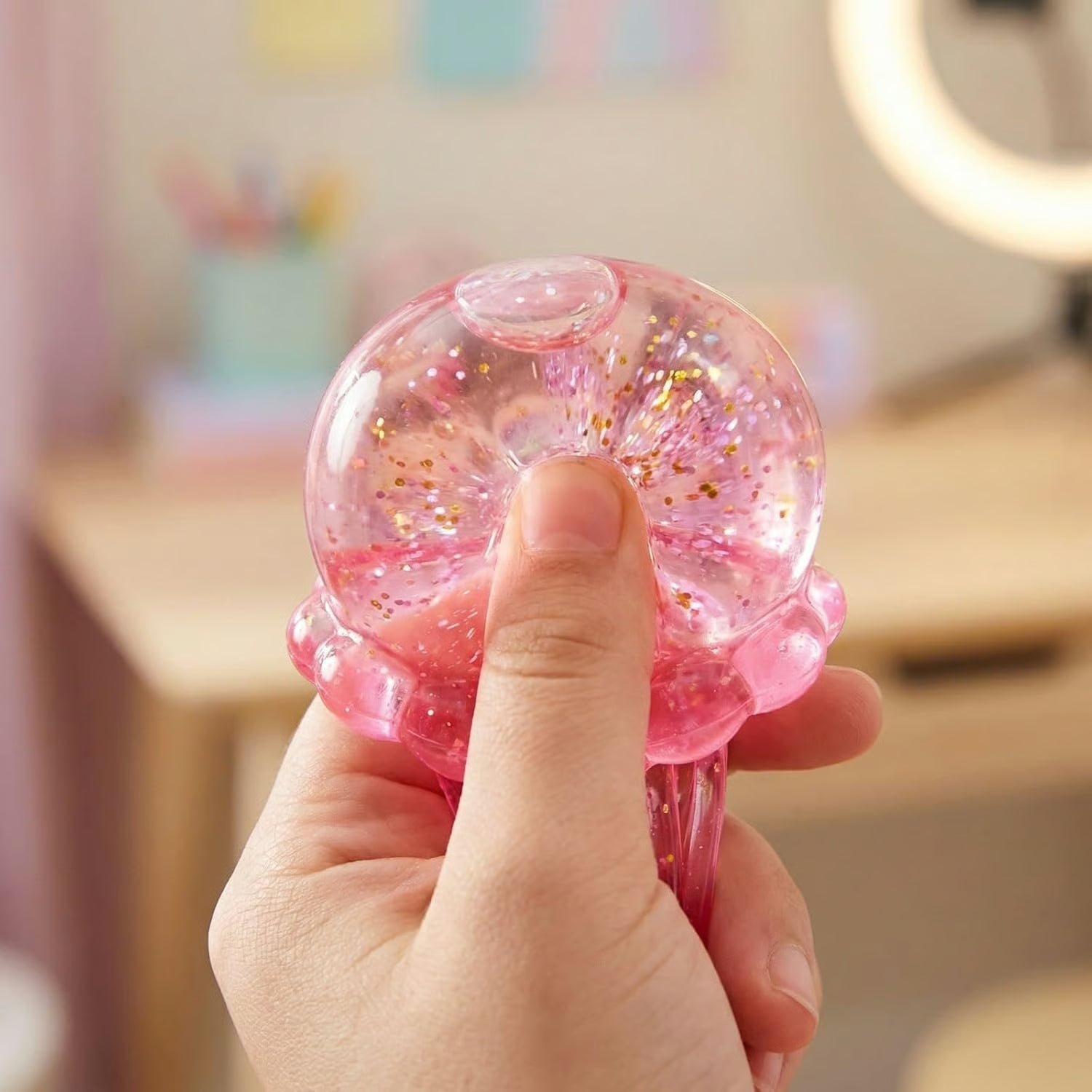 🐙✨🐣SUMMER SALE 65% OFF! ✨ Cute Glitter Jellyfish Squishy