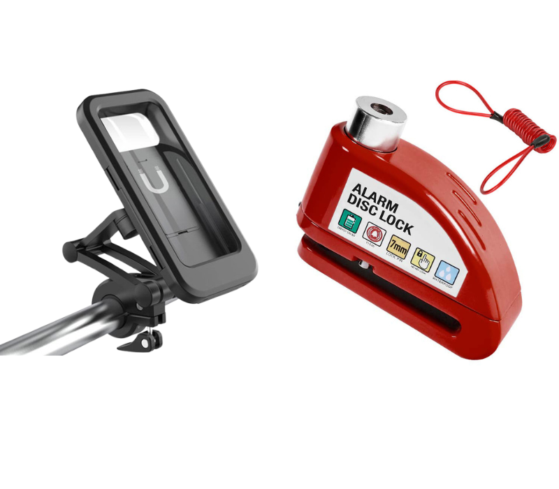 🔒 Motorcycle/Bicycle Disc Brake Lock with Alarm | Instant security, effective deterrent 🚨