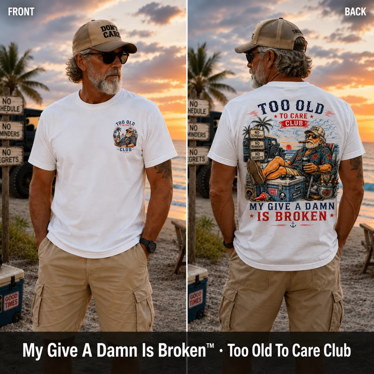 😎 Too Old To Care Club — My Give A Damn Is Broken 😂