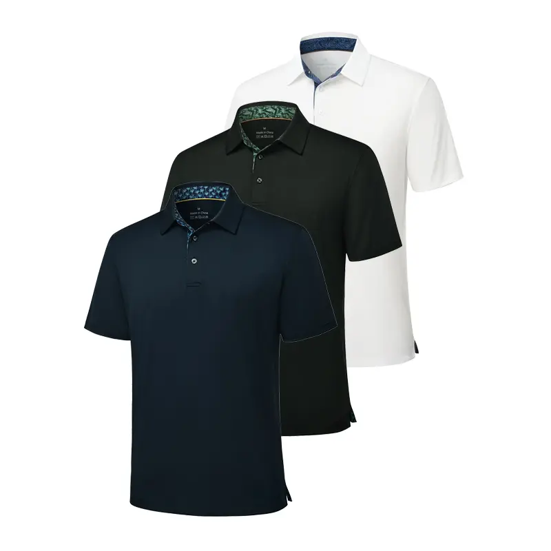 3-Pack Men's Polo Shirts – Soft Breathable Cotton, Comfortable Short Sleeve Casual Fit, Classic Collared Polo Shirts for Work, Golf, Travel & Everyday Wear FathersDayGift