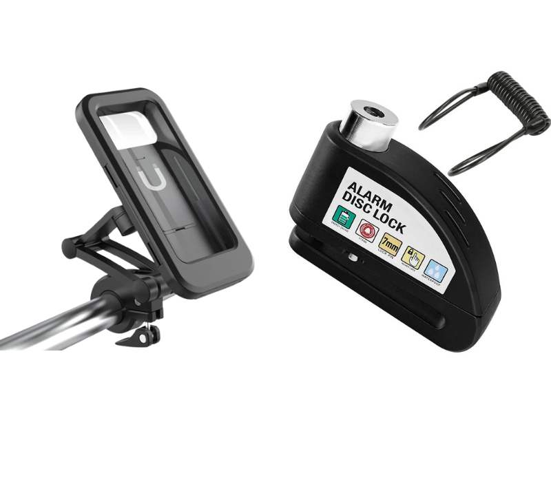 🔒 Motorcycle/Bicycle Disc Brake Lock with Alarm | Instant security, effective deterrent 🚨