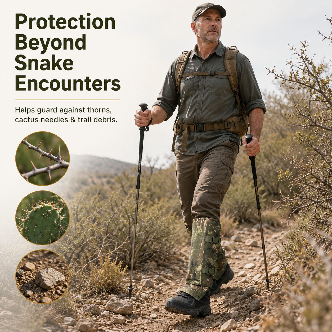Professional Snake Guard Gaiters – Lightweight Leg Protection for Outdoor Use