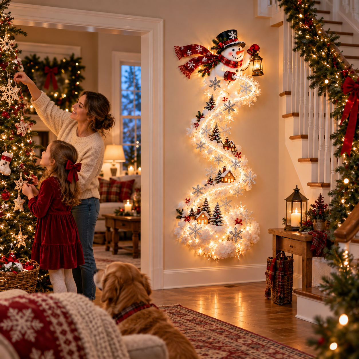 The family favorite featuring the Snowman Christmas wall light