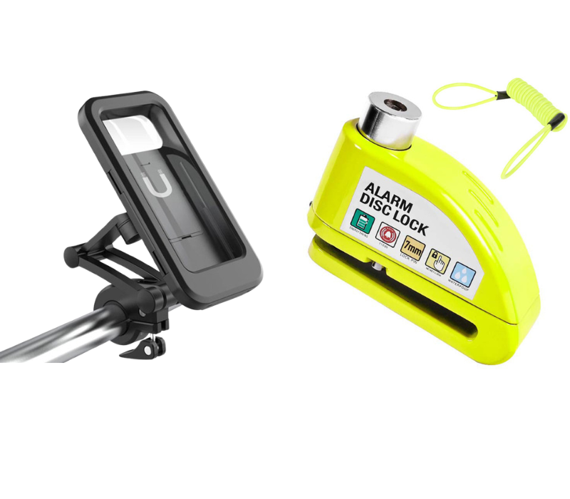 🔒 Motorcycle/Bicycle Disc Brake Lock with Alarm | Instant security, effective deterrent 🚨