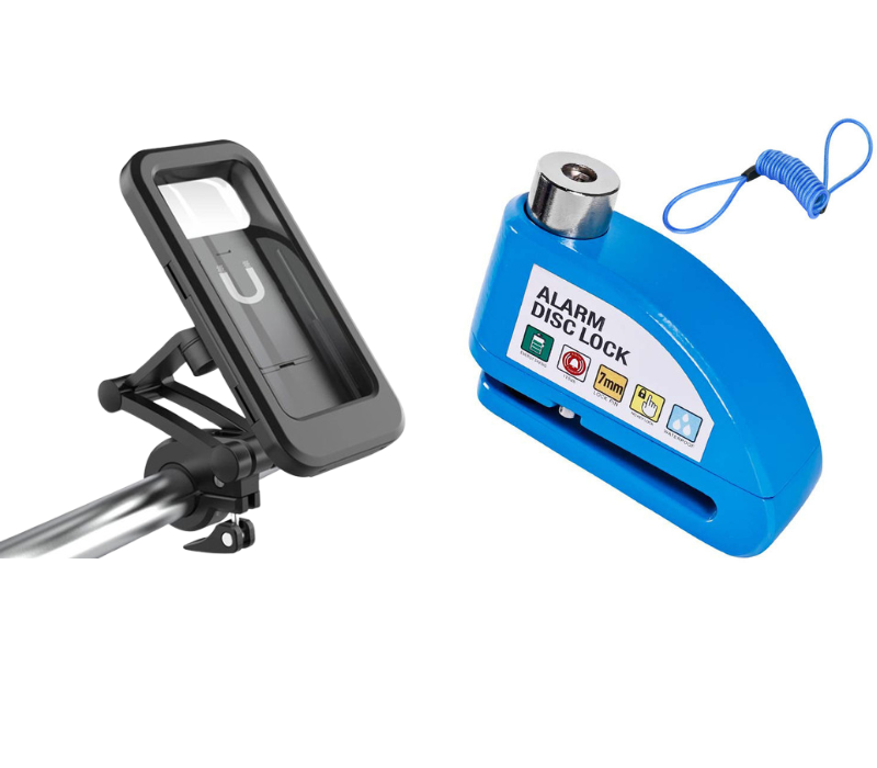 🔒 Motorcycle/Bicycle Disc Brake Lock with Alarm | Instant security, effective deterrent 🚨