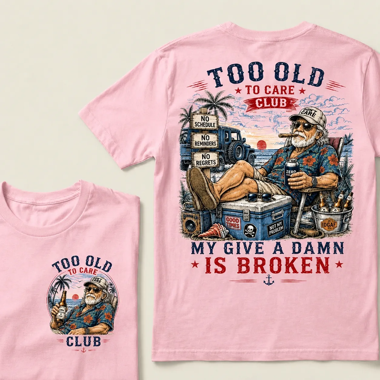 😎 Too Old To Care Club — My Give A Damn Is Broken 😂