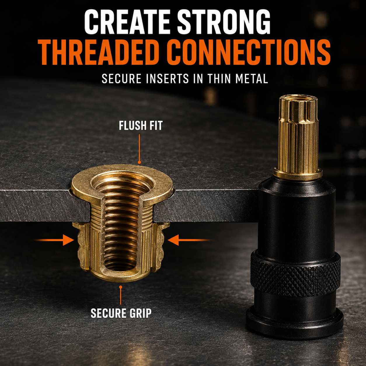 Complete Drill-Powered Rivet Nut Kit – M3–M8 Threaded Insert Tool Set🔧 