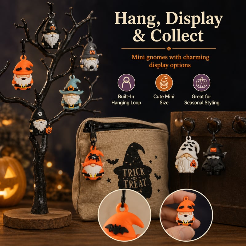 🔥LAST DAY 50% OFF - 24 Days of Halloween Gnome Surprise Figures Advent Calendar Box